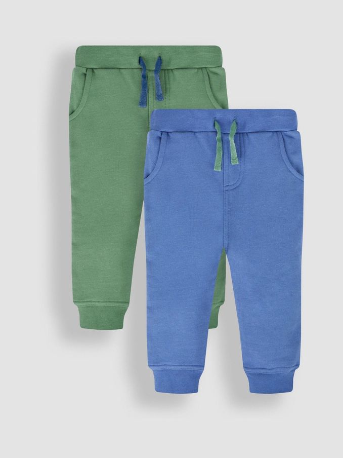 Khaki Green & Blue 100% Cotton Joggers 2 Pack (534724) | $36 - $41