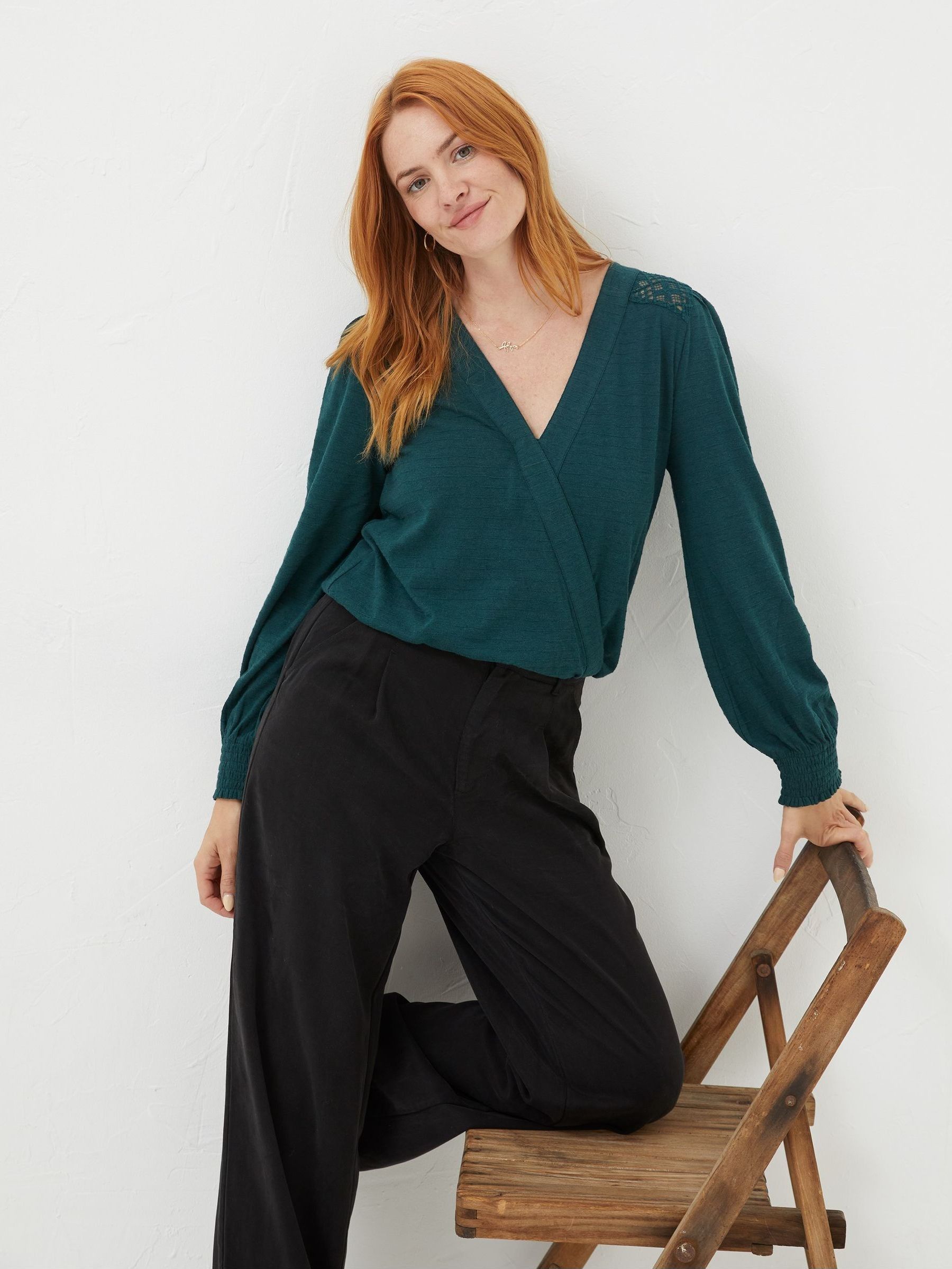 Green Remi Wrap Top (538168) | €26