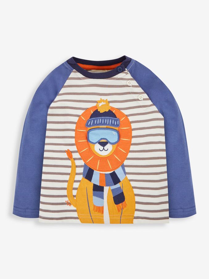 Indigo Lion Appliqué Top (541098) | $12