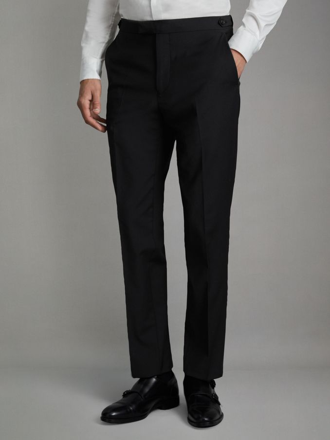 Slim-Fit Wool-Blend Suit Trousers in Black (546496) | €69
