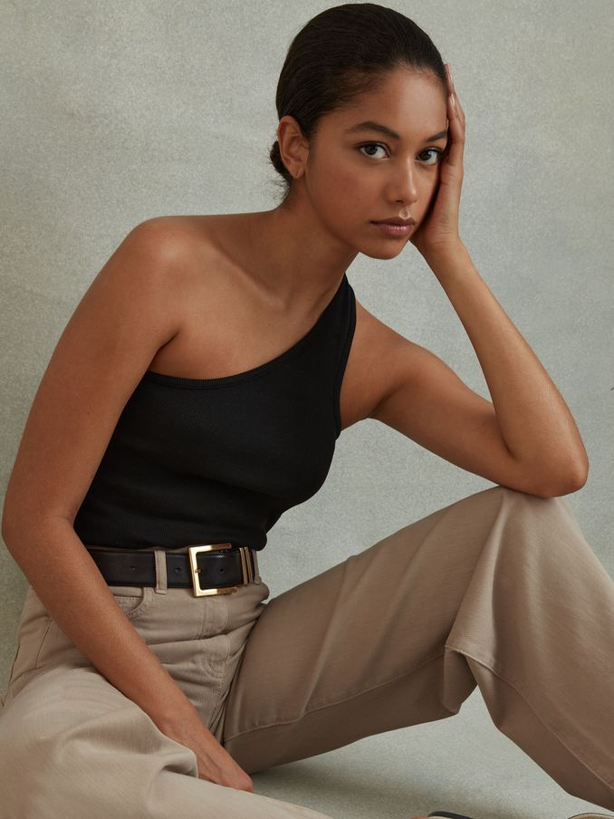 Garment Dyed Wide Leg Trousers in Light Camel (547885) | US$127