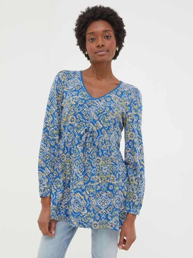 Blue Gina Aztec Texture Tunic (563813) | €25