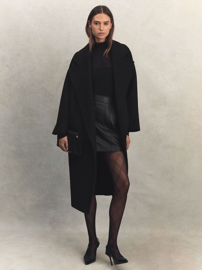 Leather High Rise Mini Skirt in Black (568242) | €84