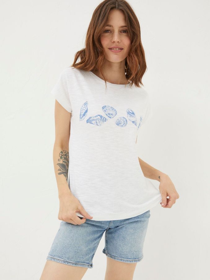 White Shell Graphic T-Shirt (569934) | $24