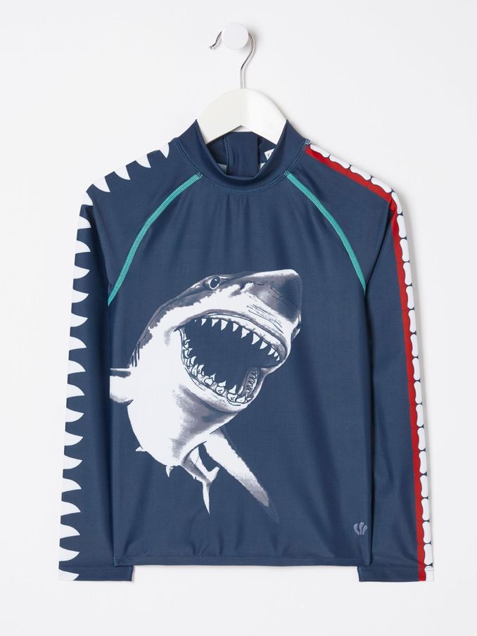 Blue Shark Long Sleeve Rash Vest (571045) | $14