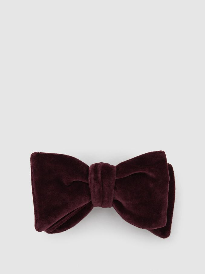 Velvet Bow Tie in Bordeaux (572722) | €95