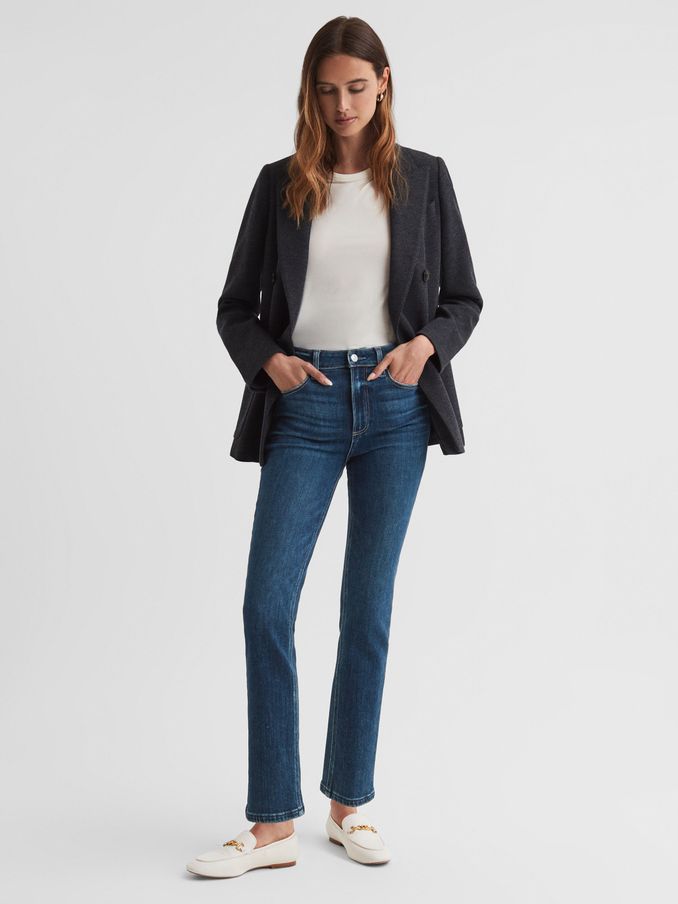 Paige High Rise Cropped Jeans in Soleil (587954) | US$302