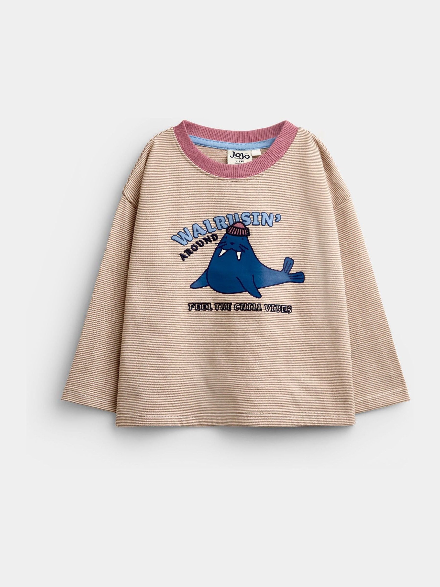 Red Stripe Walrus - Printed Top