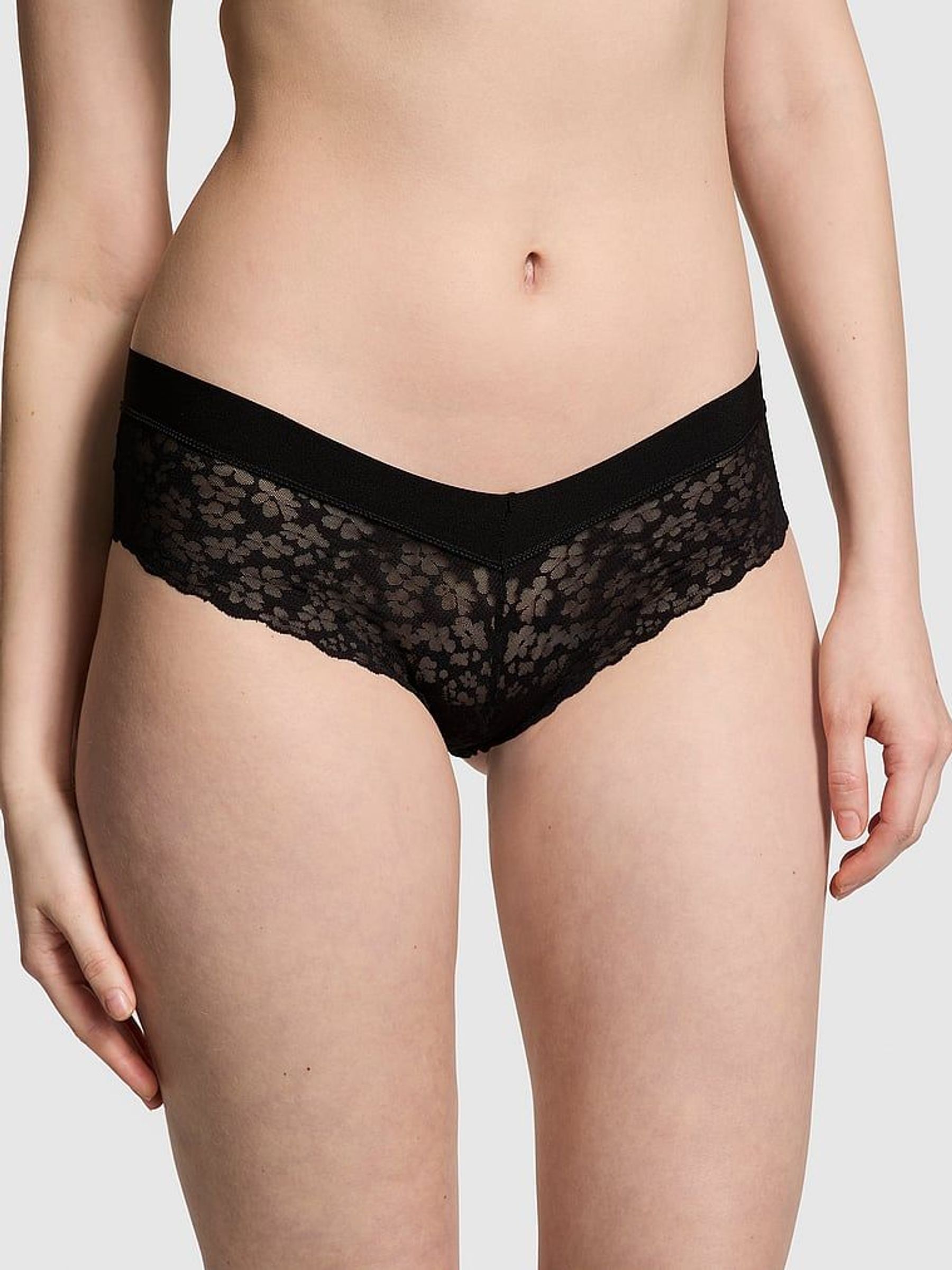 Black Hipster No Show Lace Knickers (595957) | €10.50