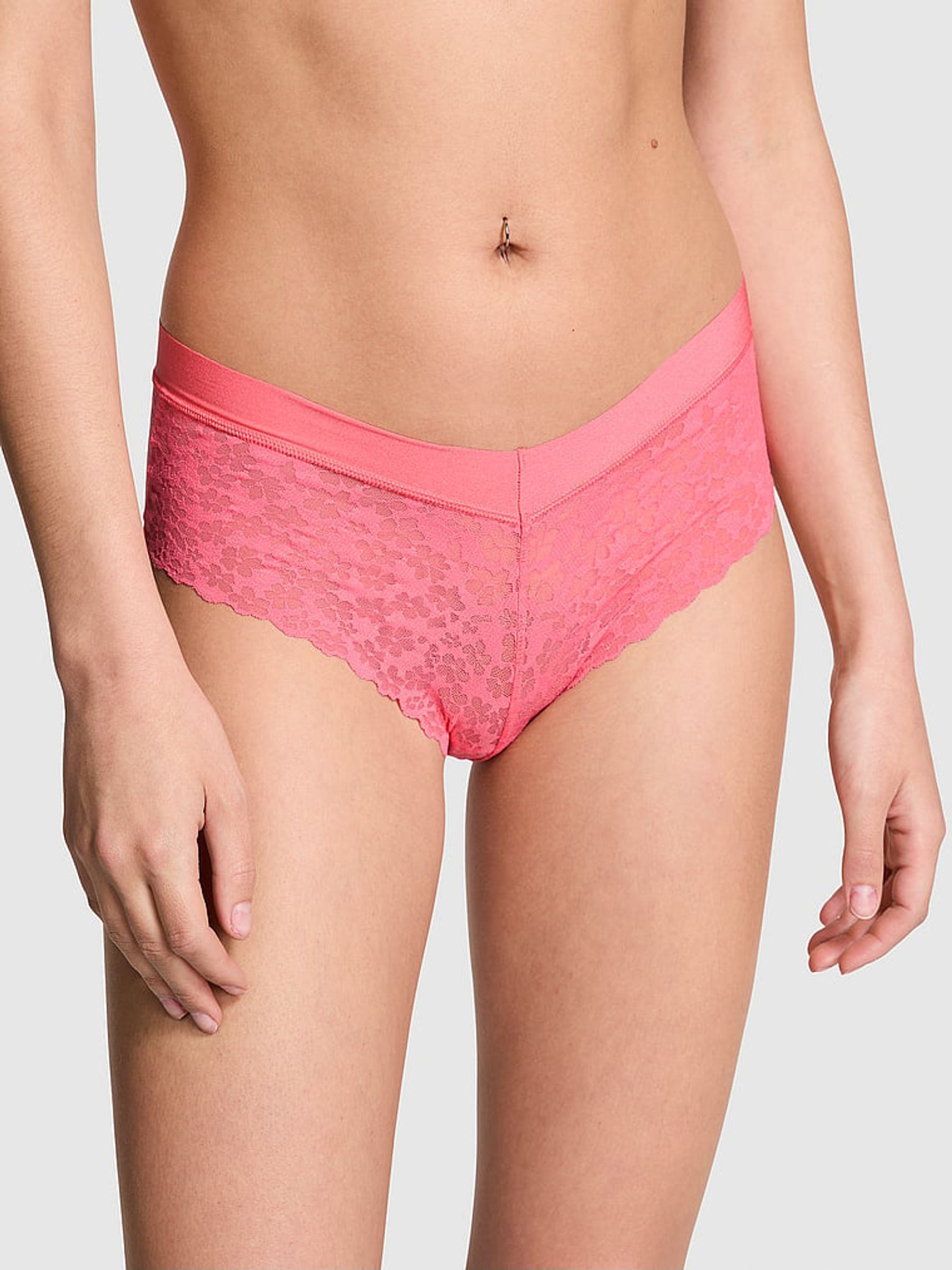 Crazy For Coral Pink Cheeky No Show Lace Knickers (596328) | €10.50