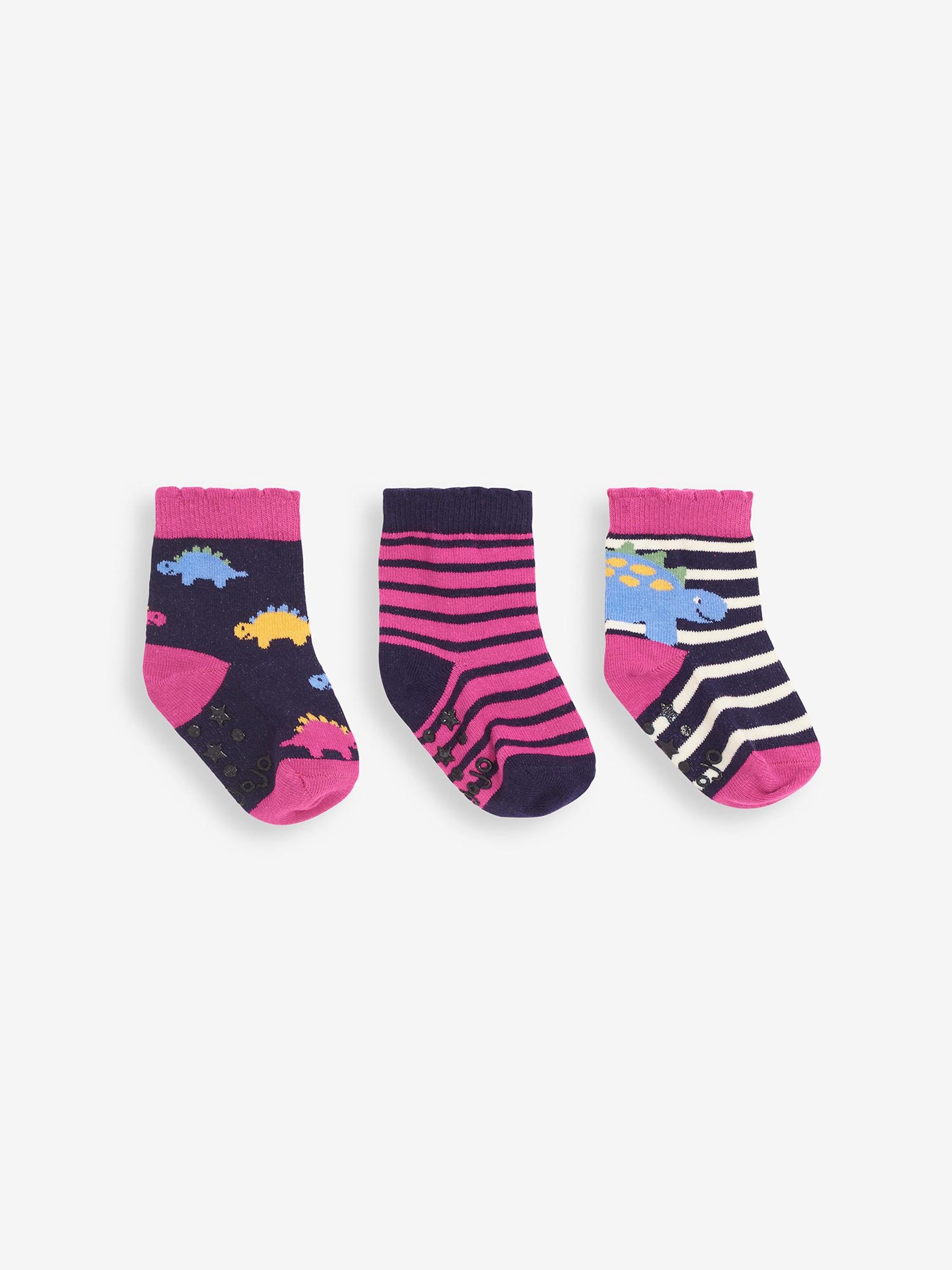 Navy Blue Dino Socks 3 Pack (613034) | $16