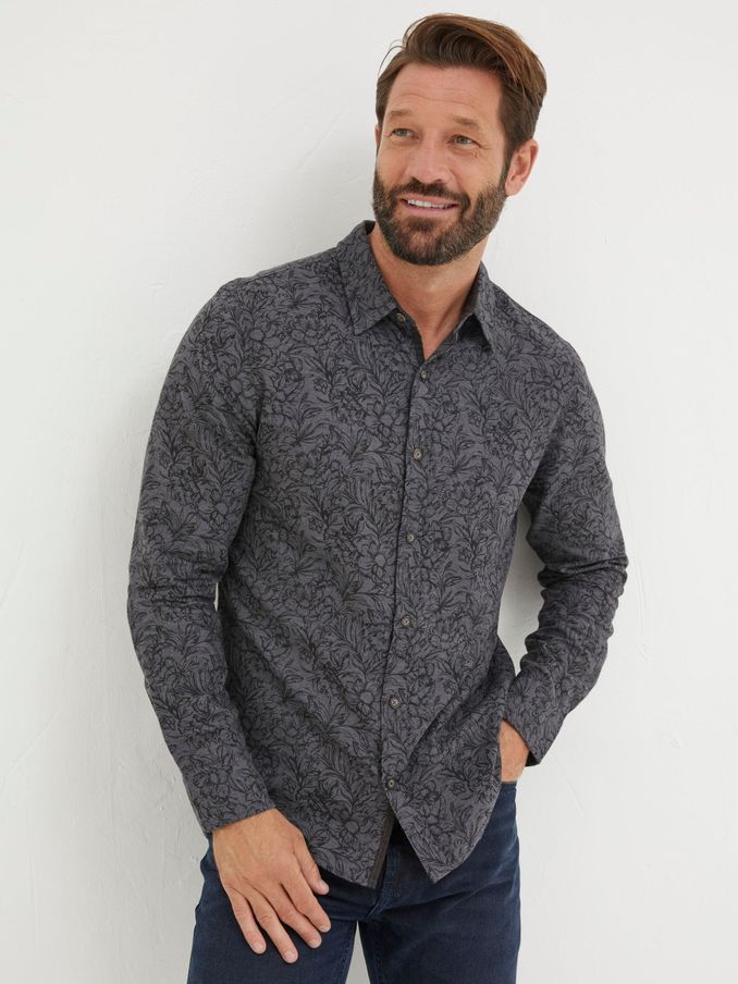 Grey Wild Floral Print Shirt (614088) | €40