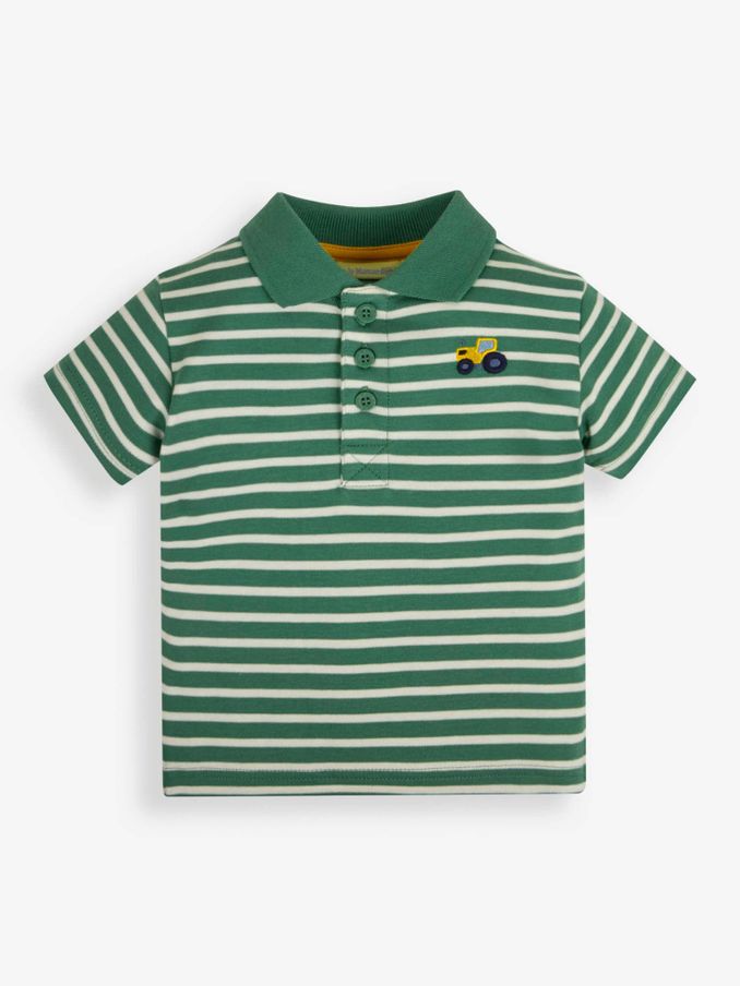 Khaki Stripe Tractor Polo Shirt (624995) | $13