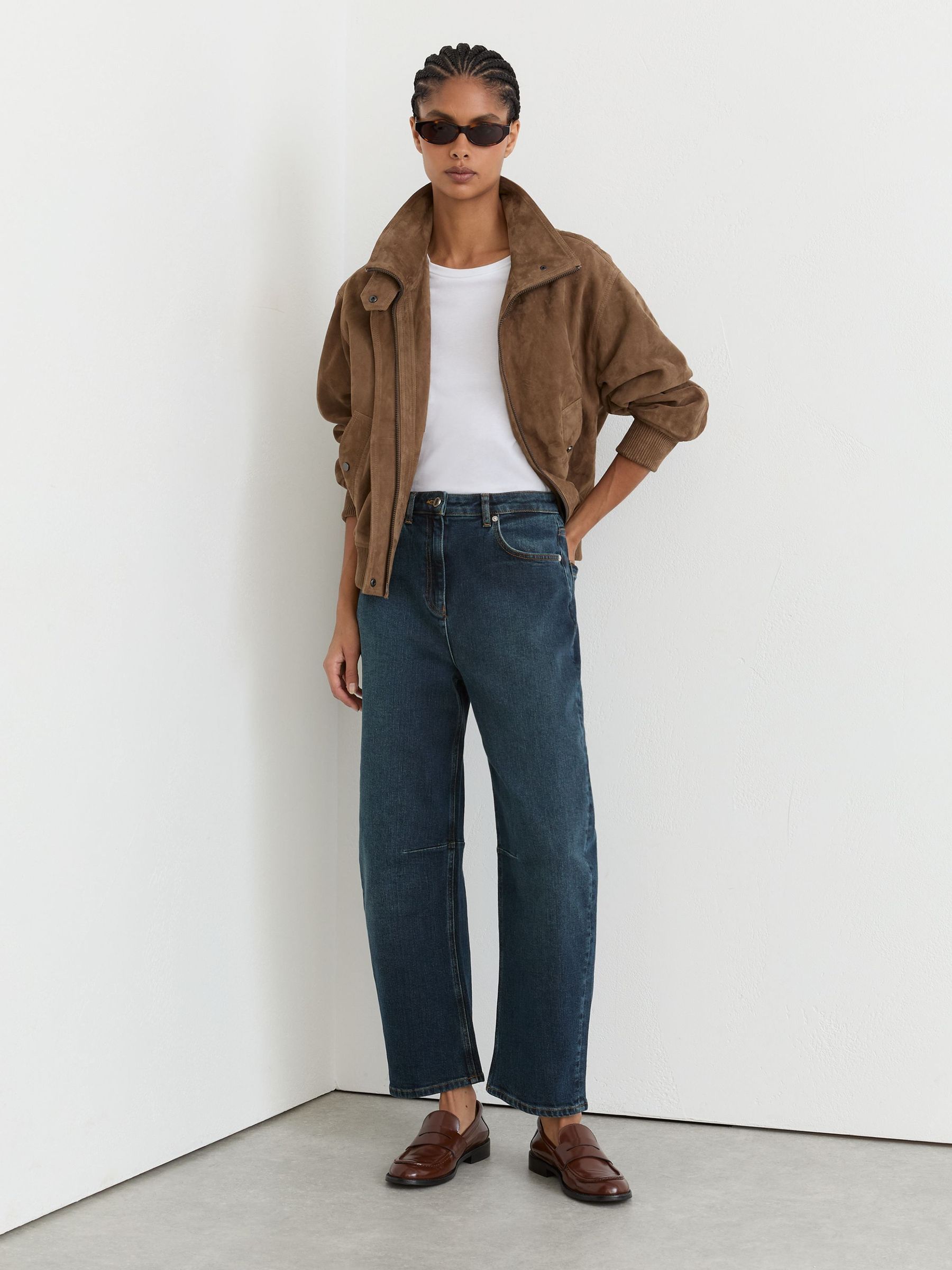 Antik Mellanblå - Barrel-leg Jeans