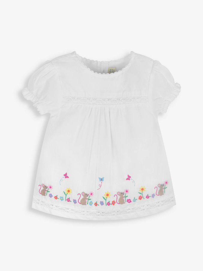White Mouse Embroidered Blouse (655667) | $14