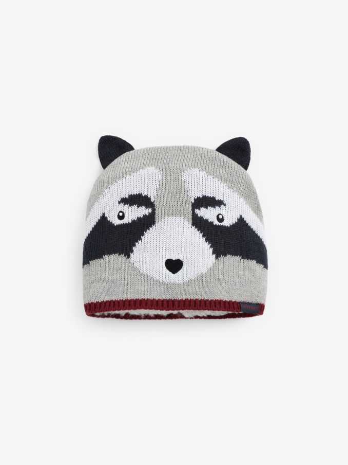 Grey Raccoon Beanie Hat (658822) | $7