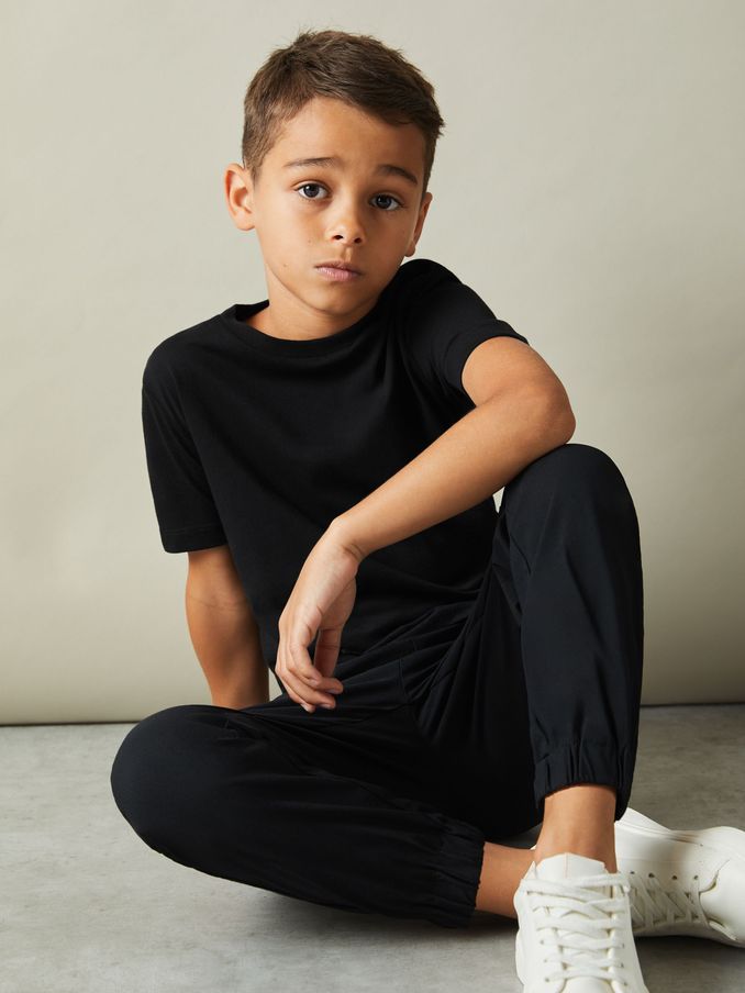 3-9 yrs Crew Neck T-Shirt in Black (660142) | €15