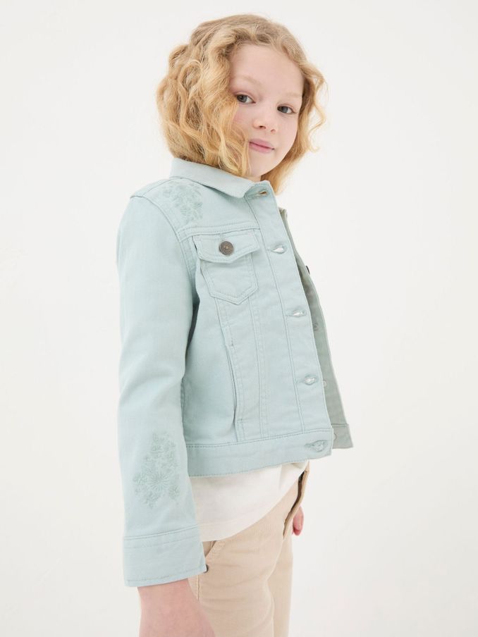 Green Embroidered Denim Jacket (686115) | €18
