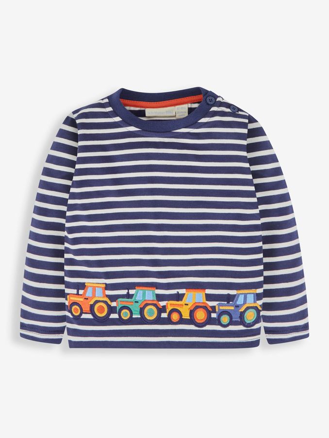 Navy Tractor Appliqué Top (691164) | $18