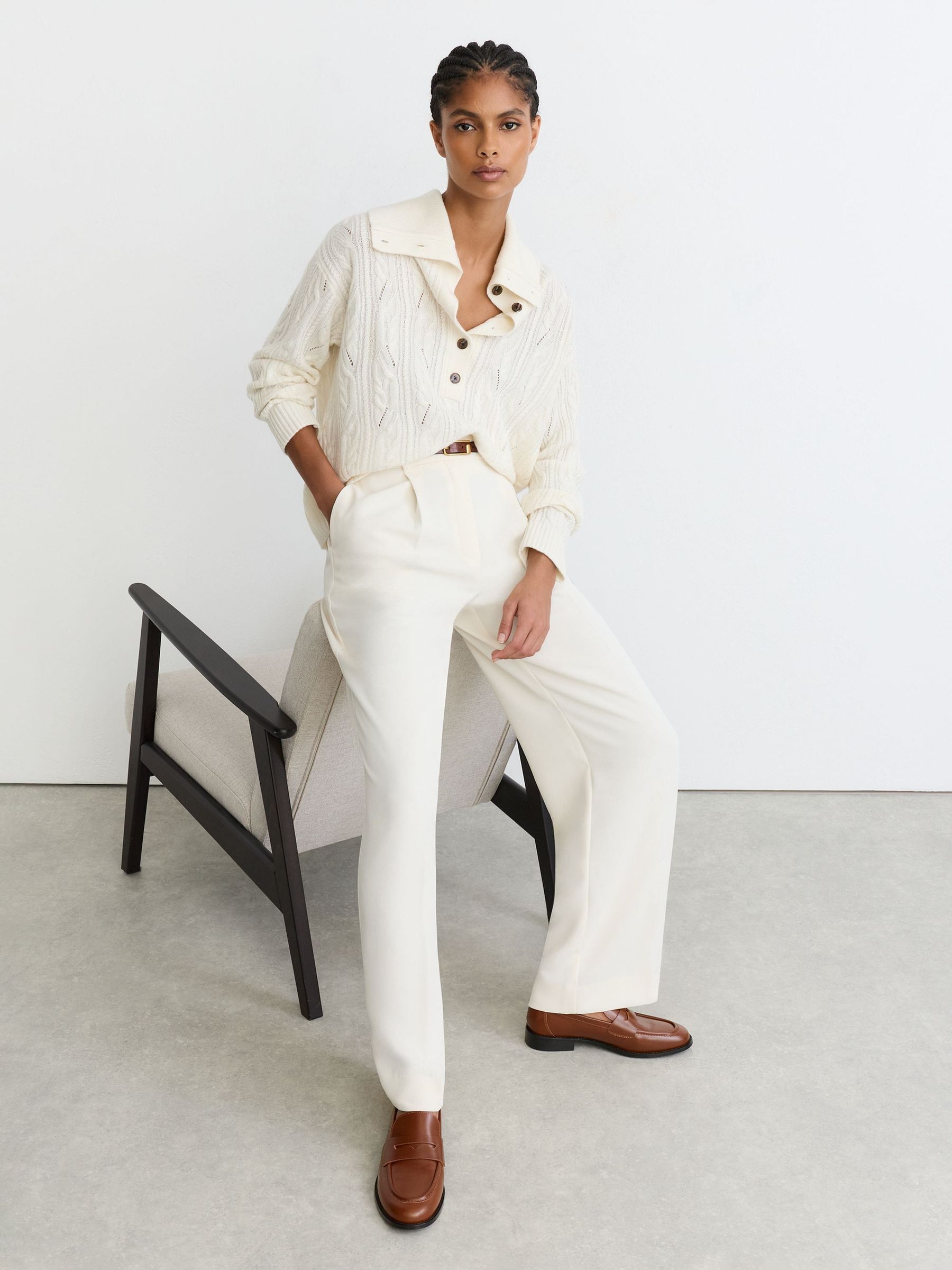 Tan - Leather Penny Loafers