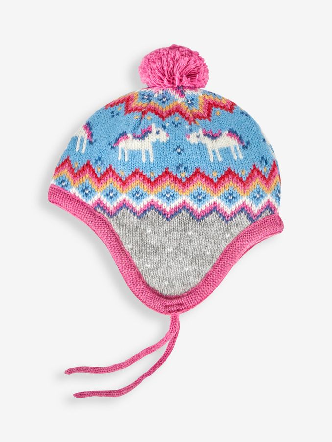 Grey Unicorn Fair Isle Pattern Hat (760770) | $7