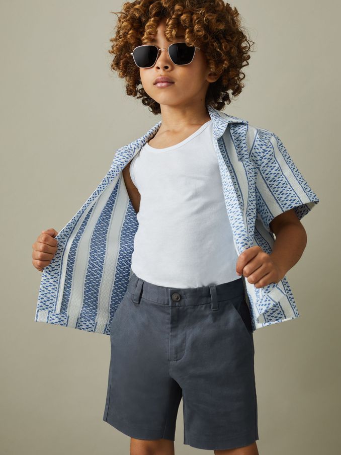 9-13 yrs Casual Chino Shorts in Airforce Blue (802470) | US$25