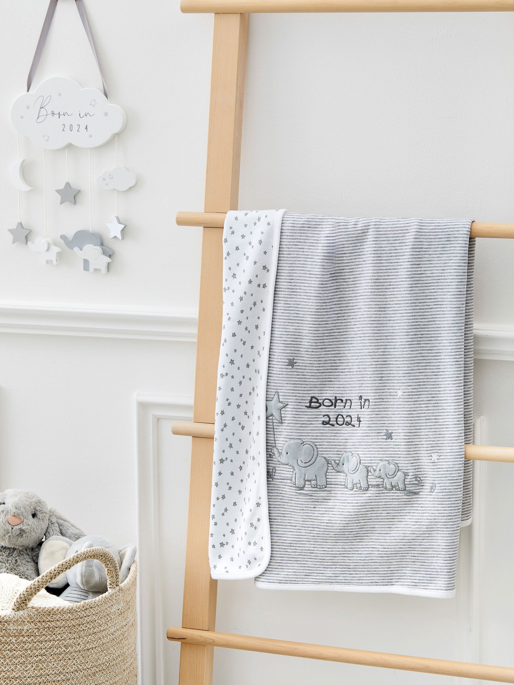 Born in 2024 Reversible Jersey Shawl (807970) | $12
