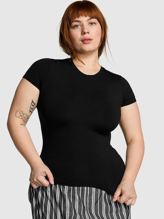 Pure Black Soft Stretch T-Shirt (833201) | €29