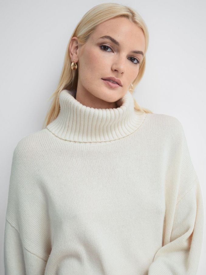 Florere Roll Neck Jumper in Ivory (840790) | €71