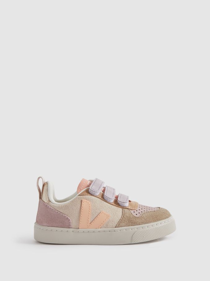 Veja Suede Velcro Trainers in Multi Sable (846390) | €87
