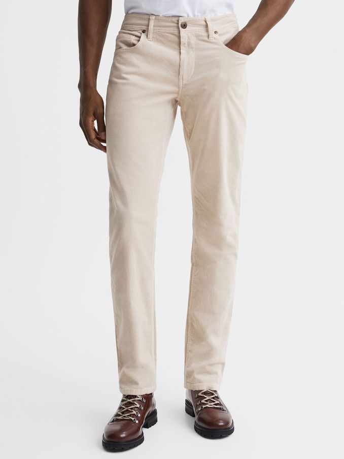 Paige Corduroy Jeans in Ivory Cream (899889) | US$197