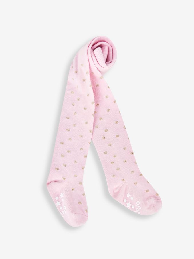 Pink Gold Spot Cotton Rich Spot Tights (906947) | $7