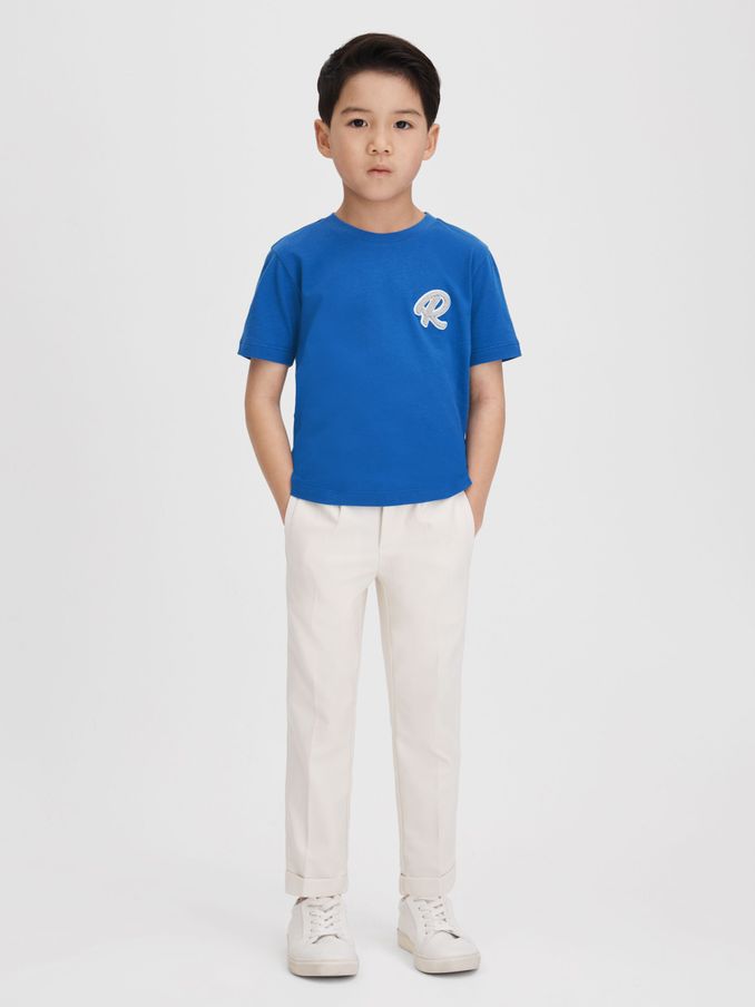 Senior Cotton Crew Neck T-Shirt in Lapis Blue (913276) | US$24