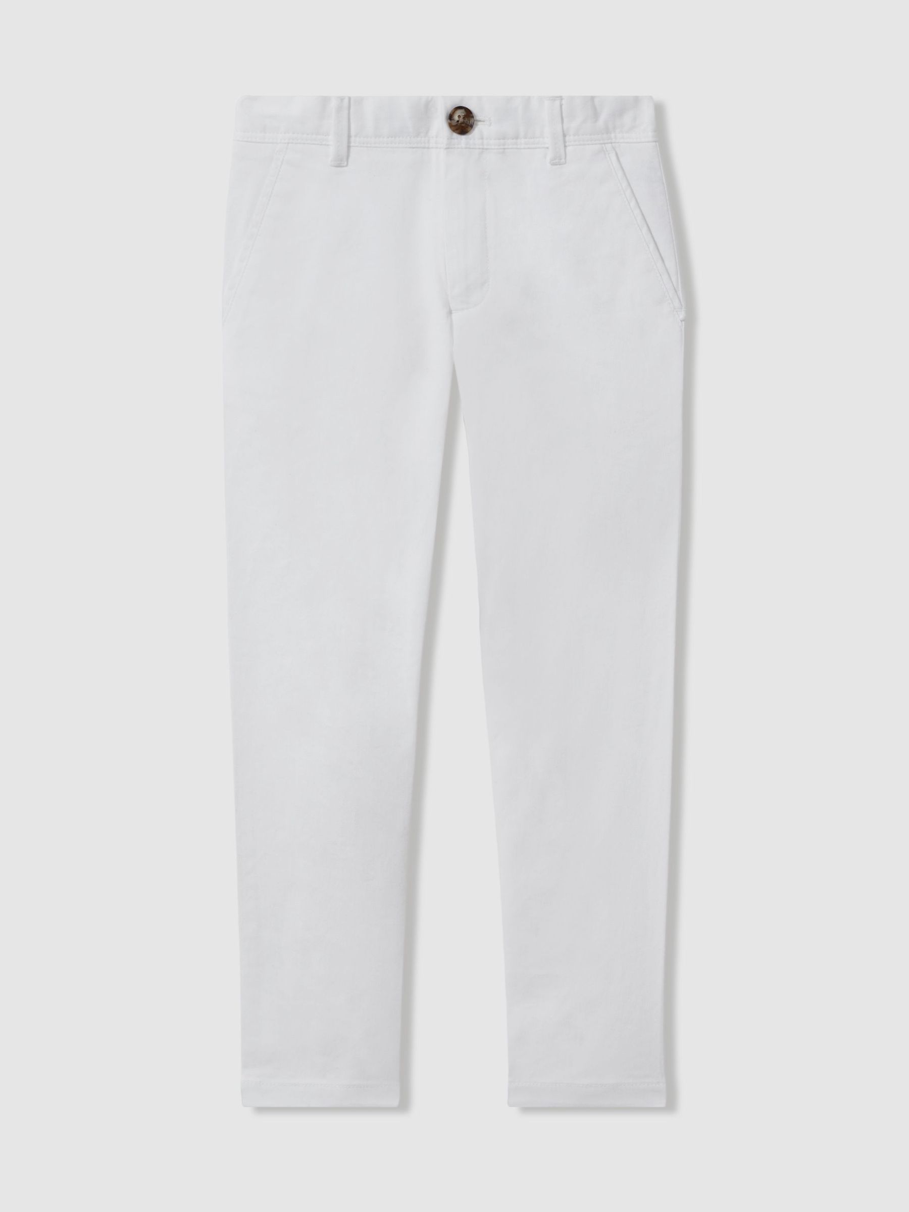 Slim Fit Casual Chinos in White (914497) | US$65