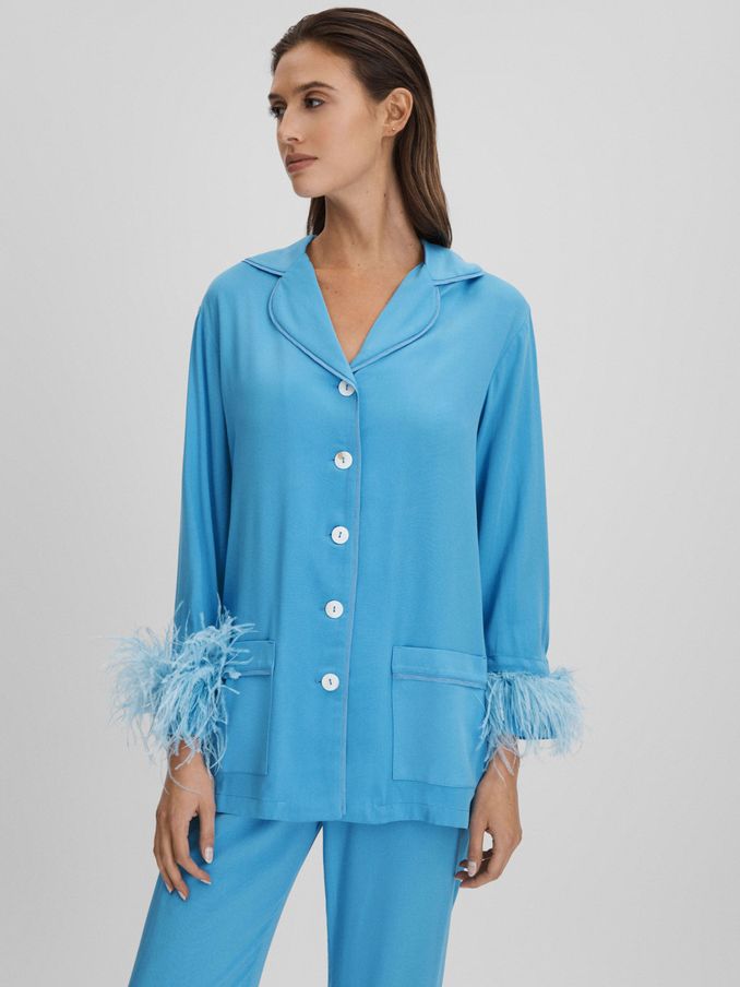 Sleeper Detachable Feather Pyjama Set in Blue (918244) | €242