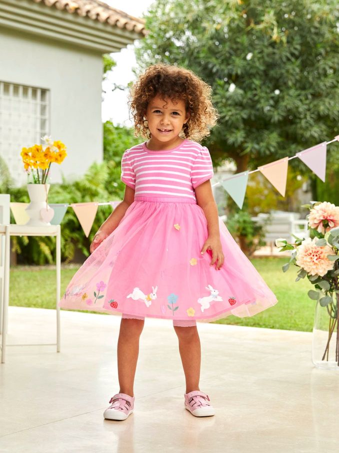 Pink Bunny Tulle Party Dress (942718) | $29