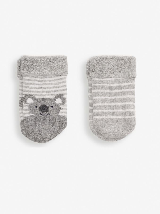 Grey Koala 2-Pack Baby Socks (947332) | $9
