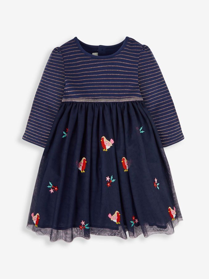 Navy Girls' Robin Party Dress (948429) | $27
