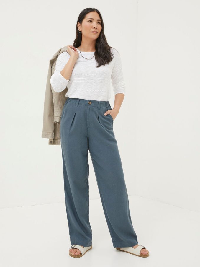 Pendeen Blue Linen Blend Trousers (952456) | €46