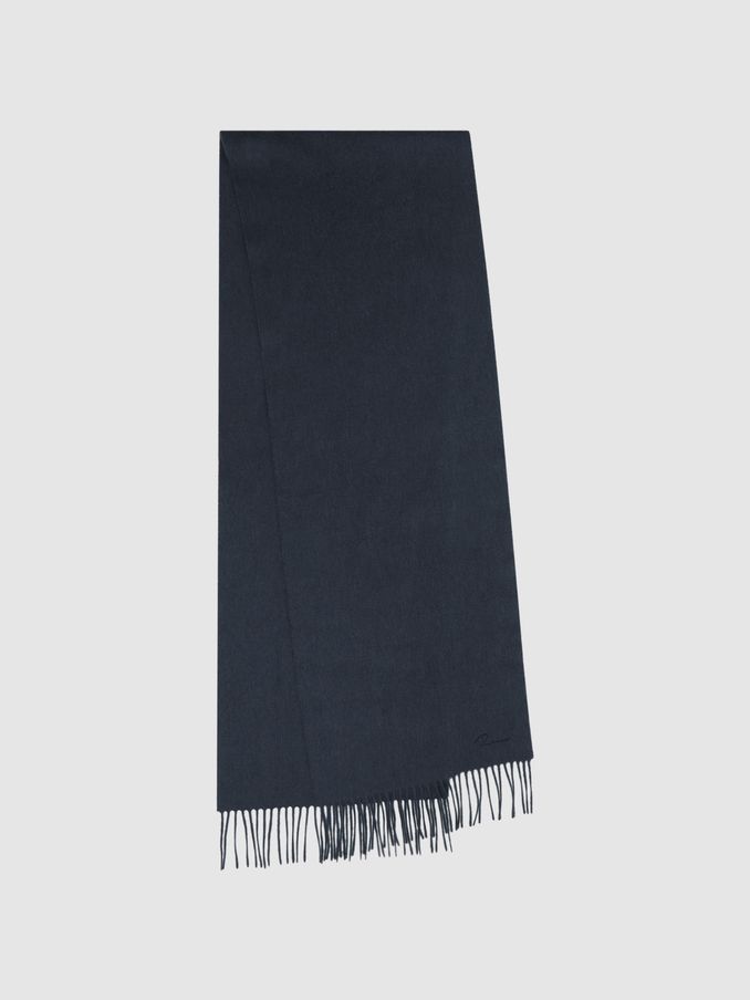 Wool and Cashmere Scarf in Airforce Blue (972731) | €95