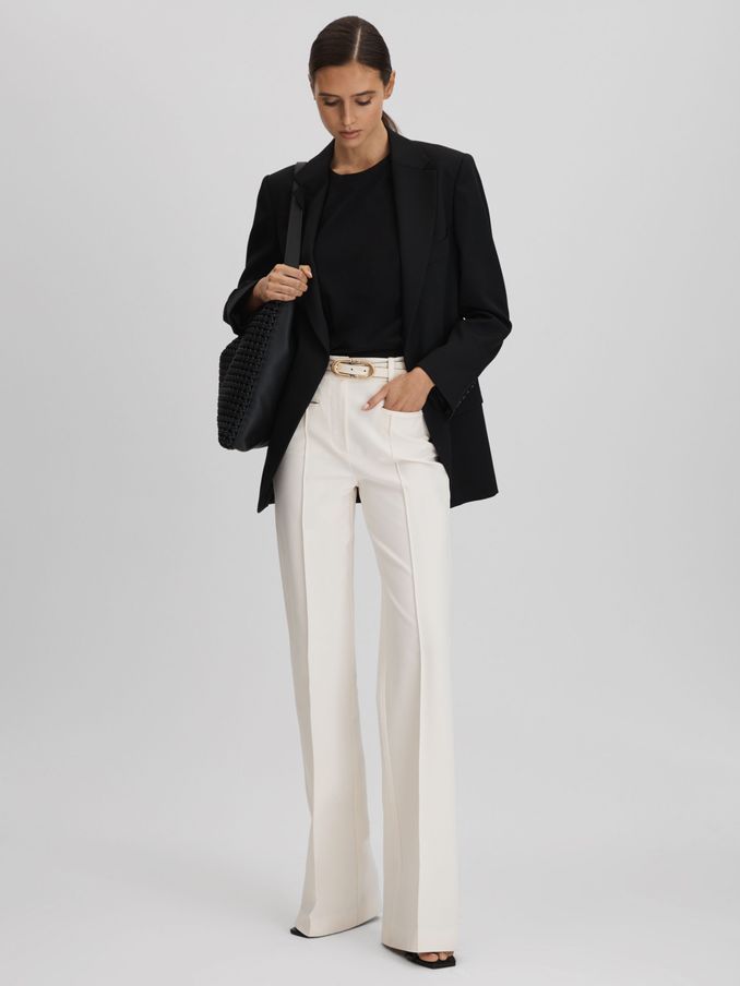 High Rise Flared Trousers in Cream (976696) | €114