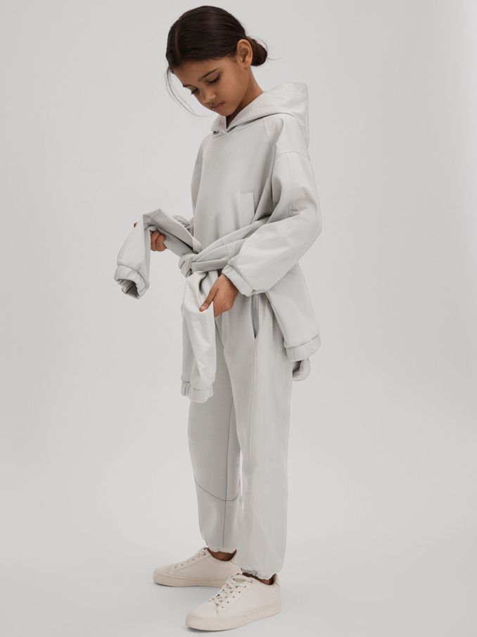 4-9 yrs Hybrid Jersey Elasticated Hoodie in Grey (990507) | US$41
