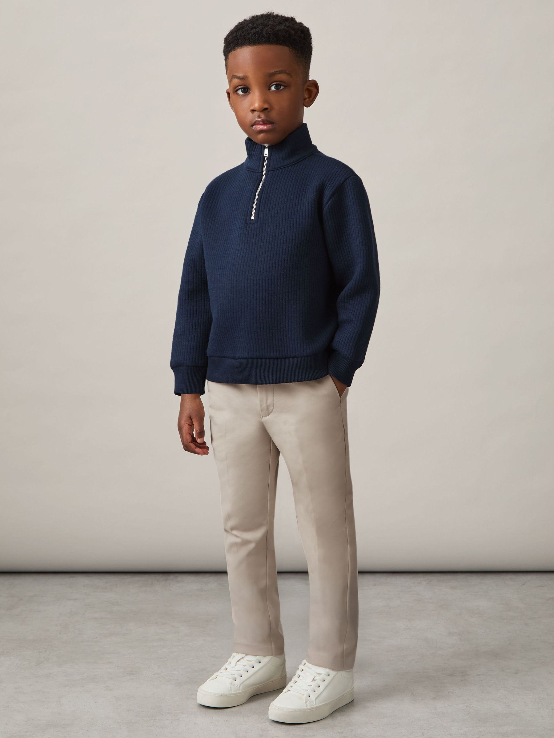 9-13 yrs Slim Fit Tapered Chinos in Stone (990781) | US$65