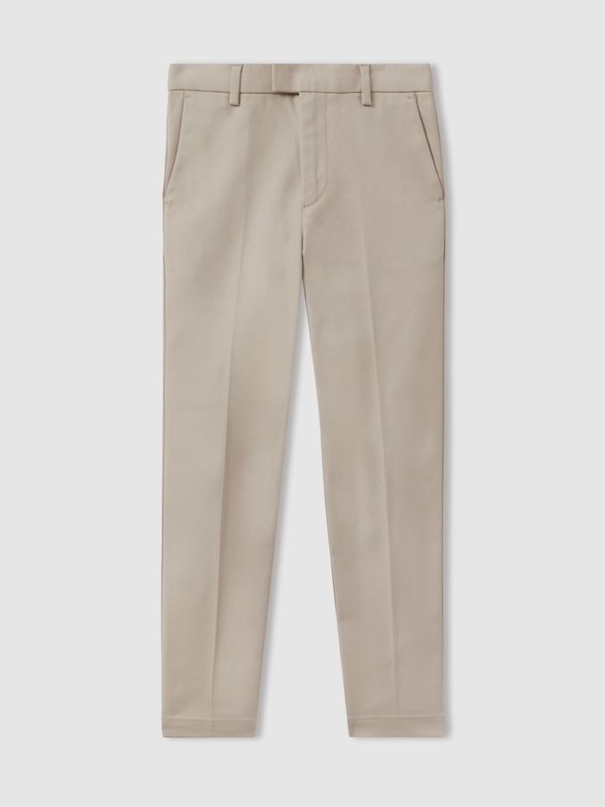3-9 yrs Slim Fit Tapered Chinos in Stone (990861) | US$60