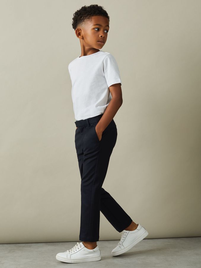 3-9 yrs Slim Fit Tapered Chinos in Navy (990926) | US$60