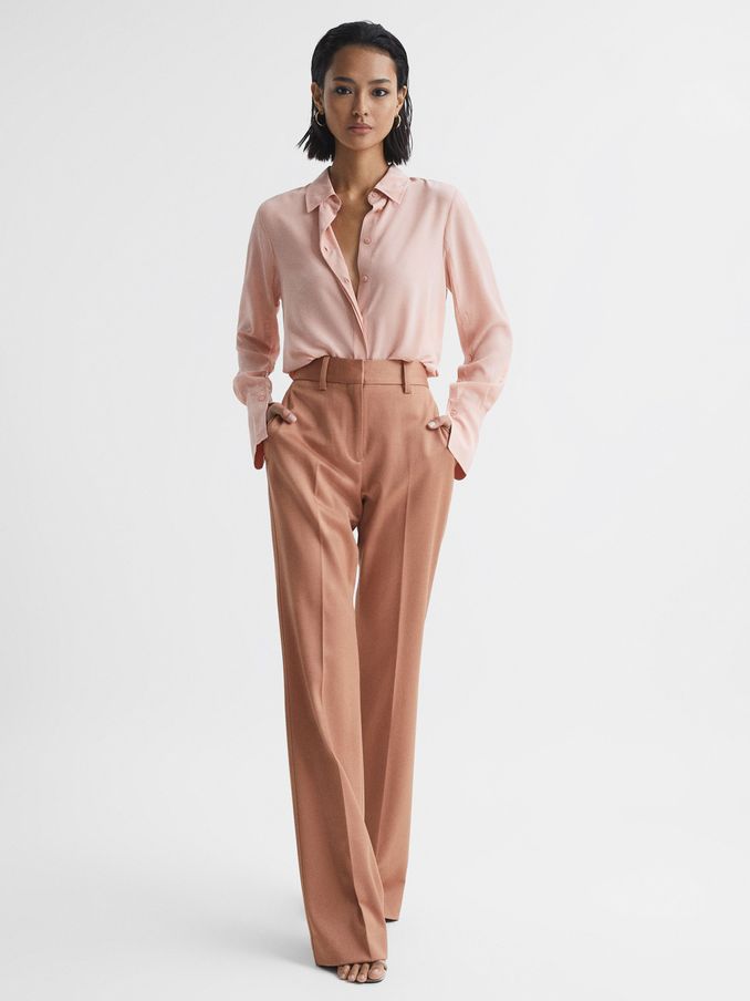 Premium Suit Wide Leg Trousers in Rose (A11845) | €84