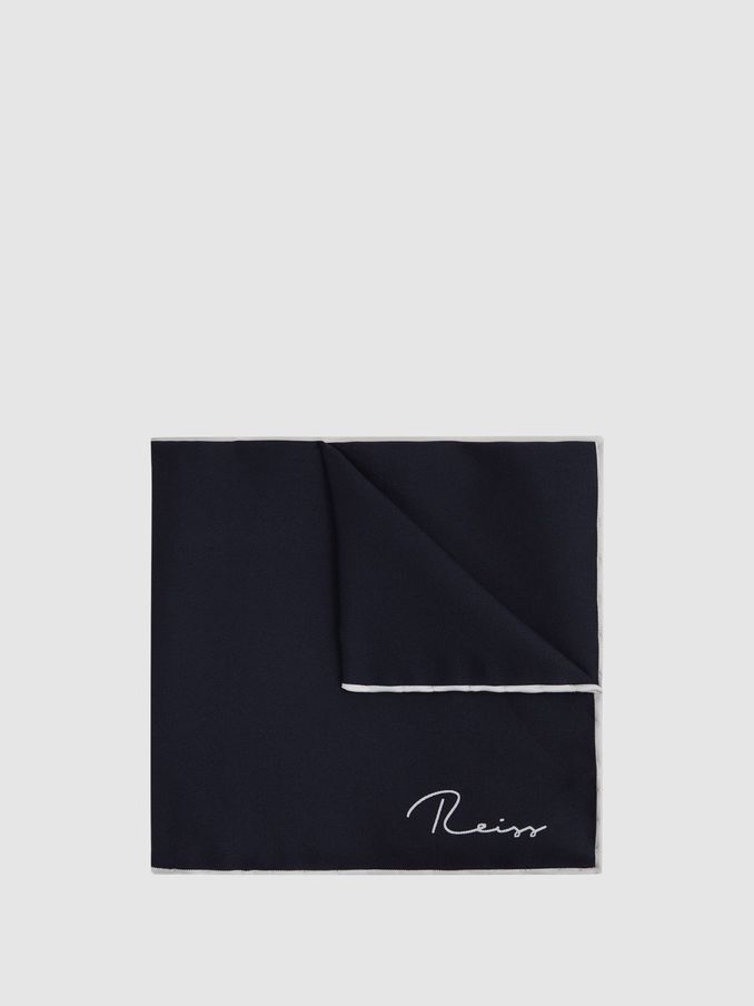 Plain Silk Pocket Square in Navy (A76204) | €55