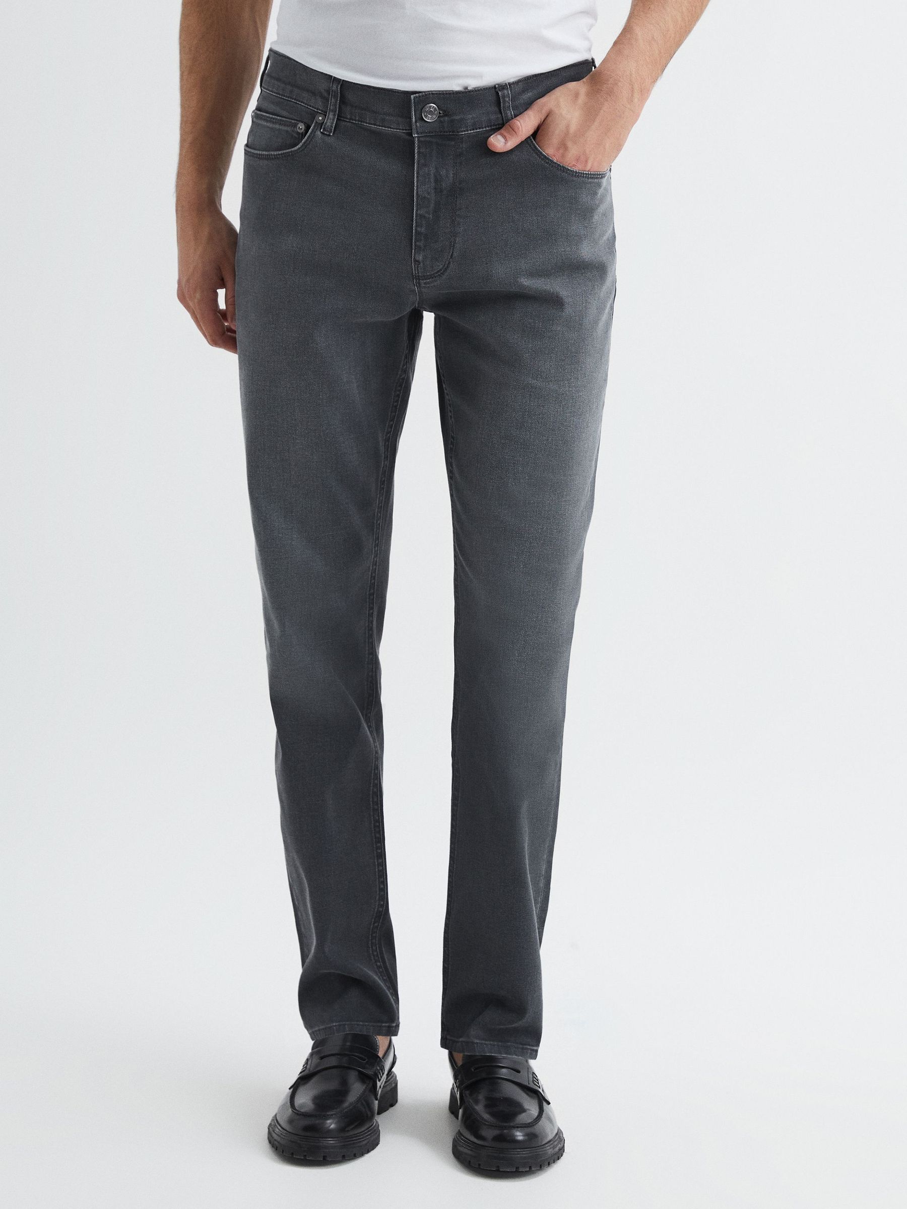 Slim-fit gewassen jersey jeans in grijs (A85323) | € 54