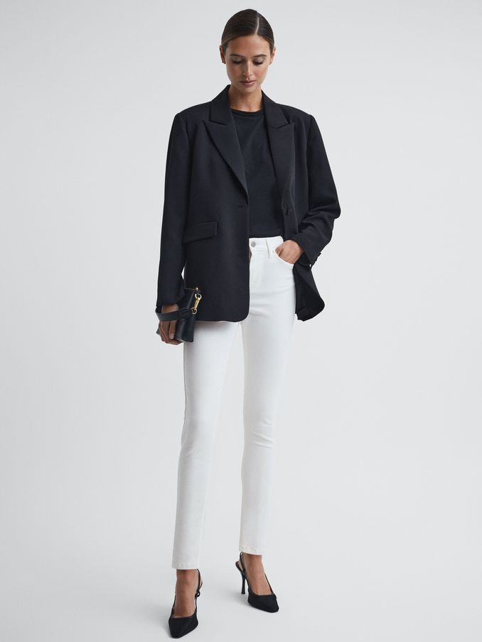 Mid Rise Skinny Jeans in White (A88382) | €41