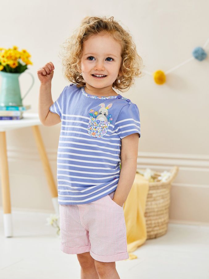 Pink Seersucker Stripe Pretty Shorts (A94604) | $10